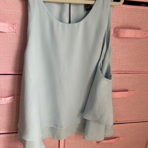 Forever 21 Light Blue Layered Blouse